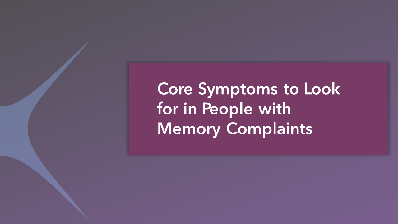 core symptoms core symptoms